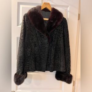 Vintage Persian lamb and mink short coat